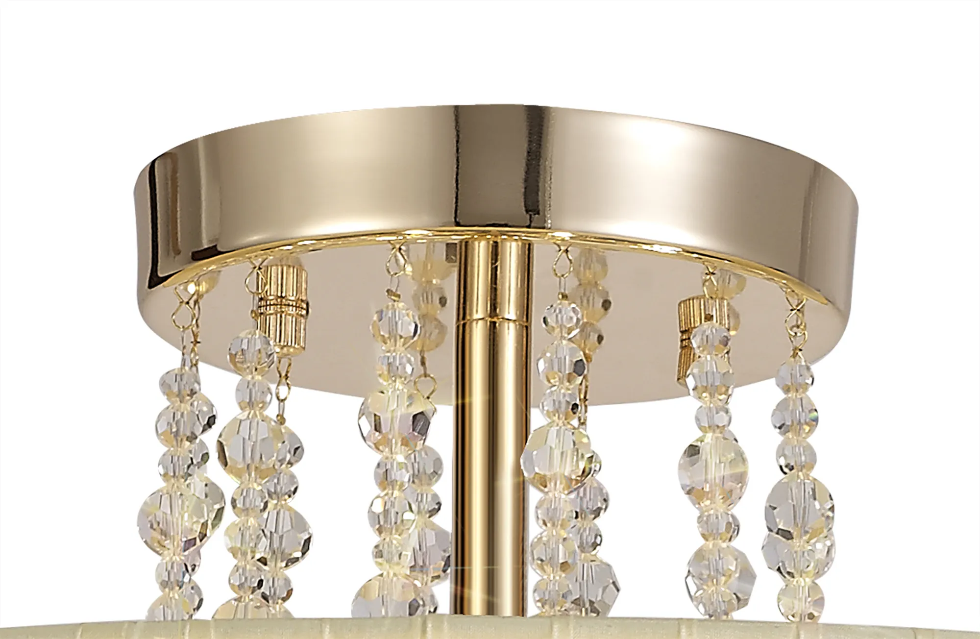 Freida Semi Flush Ceiling 6 Light French Gold IL31757  Diyas Freida French Gold-Ivory Cream
